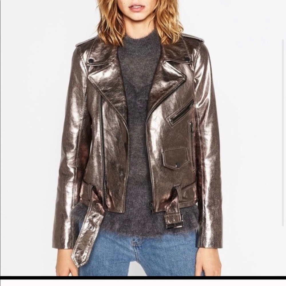ZARA Metallic leather (authentic) limited edition